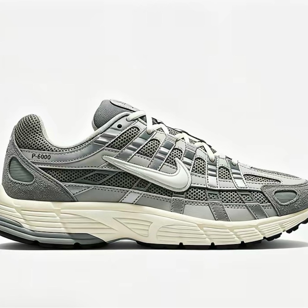 Nike Gray and White P-6000 Sneaker